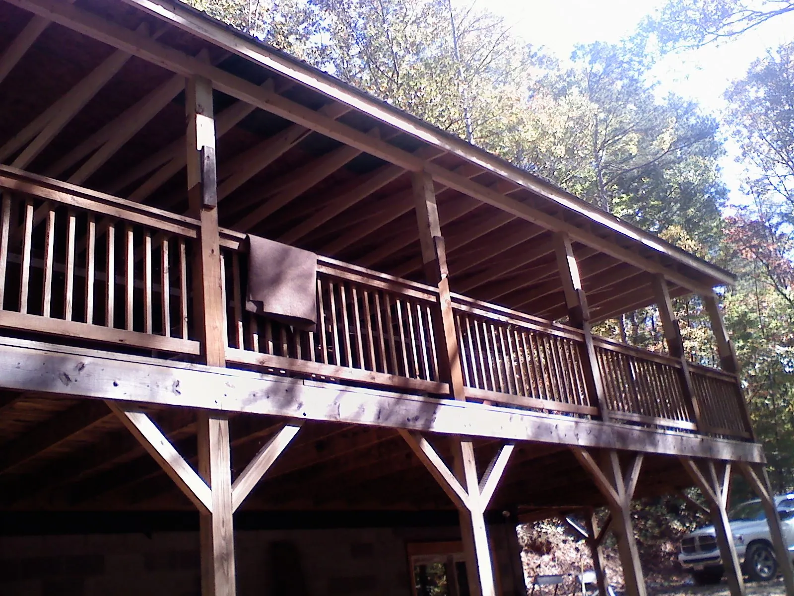 Timber framing under a new elevated porch and deck — Roof Leak Repair in Amma by Roofing Brothers